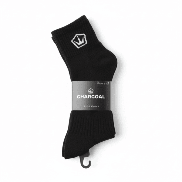 Charcoal Men's Socks - 3 Pair (40-46)